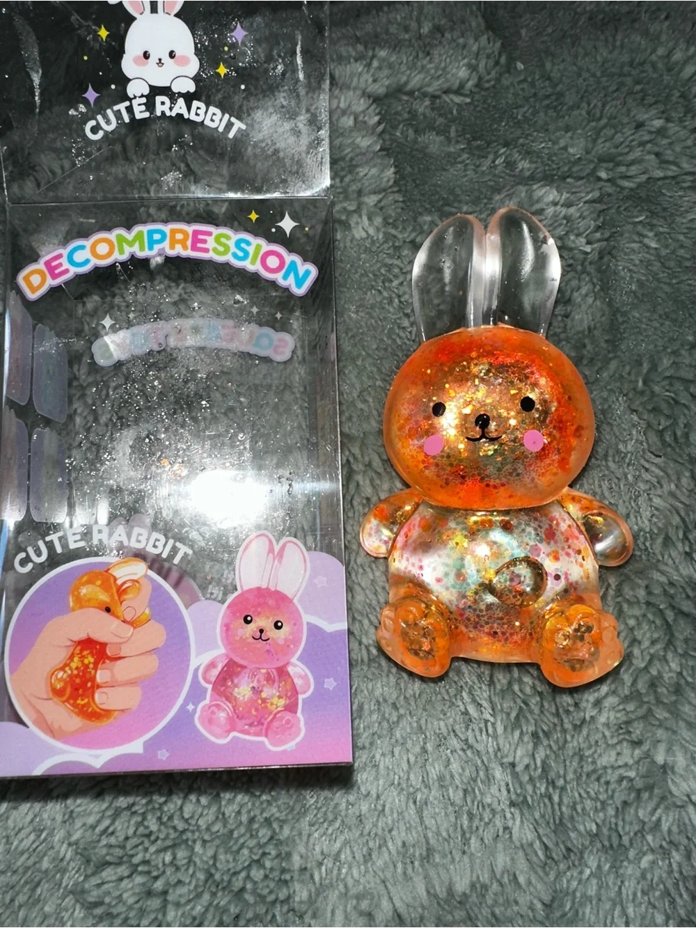Decompression Orange Bunny Squishy Toy